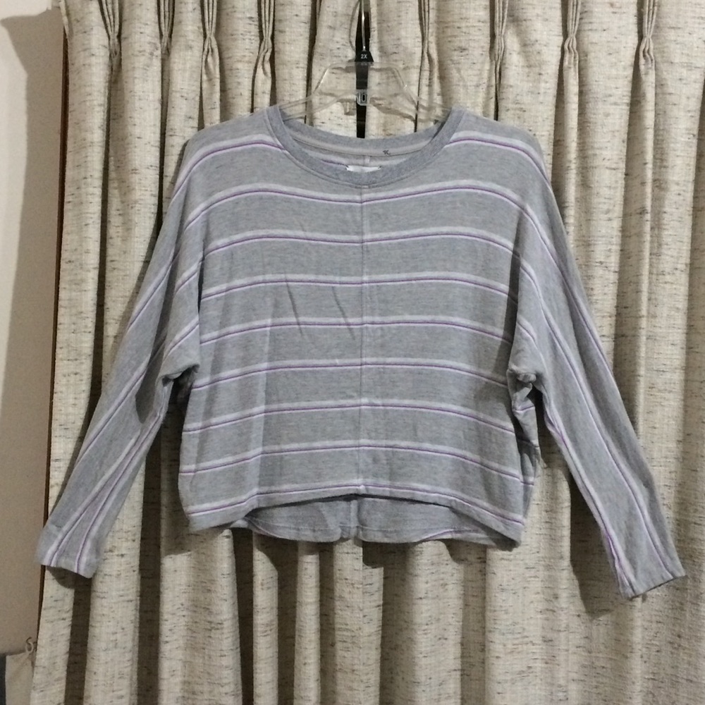 Lou & Grey Striped Signature Soft Dolman Sleeve Tee